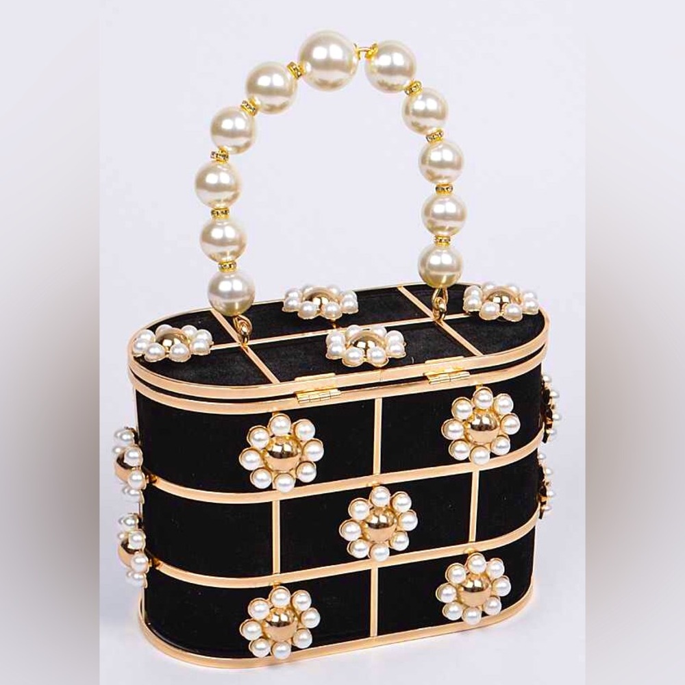 Freshwater Pearl Top Handle Evening Bag